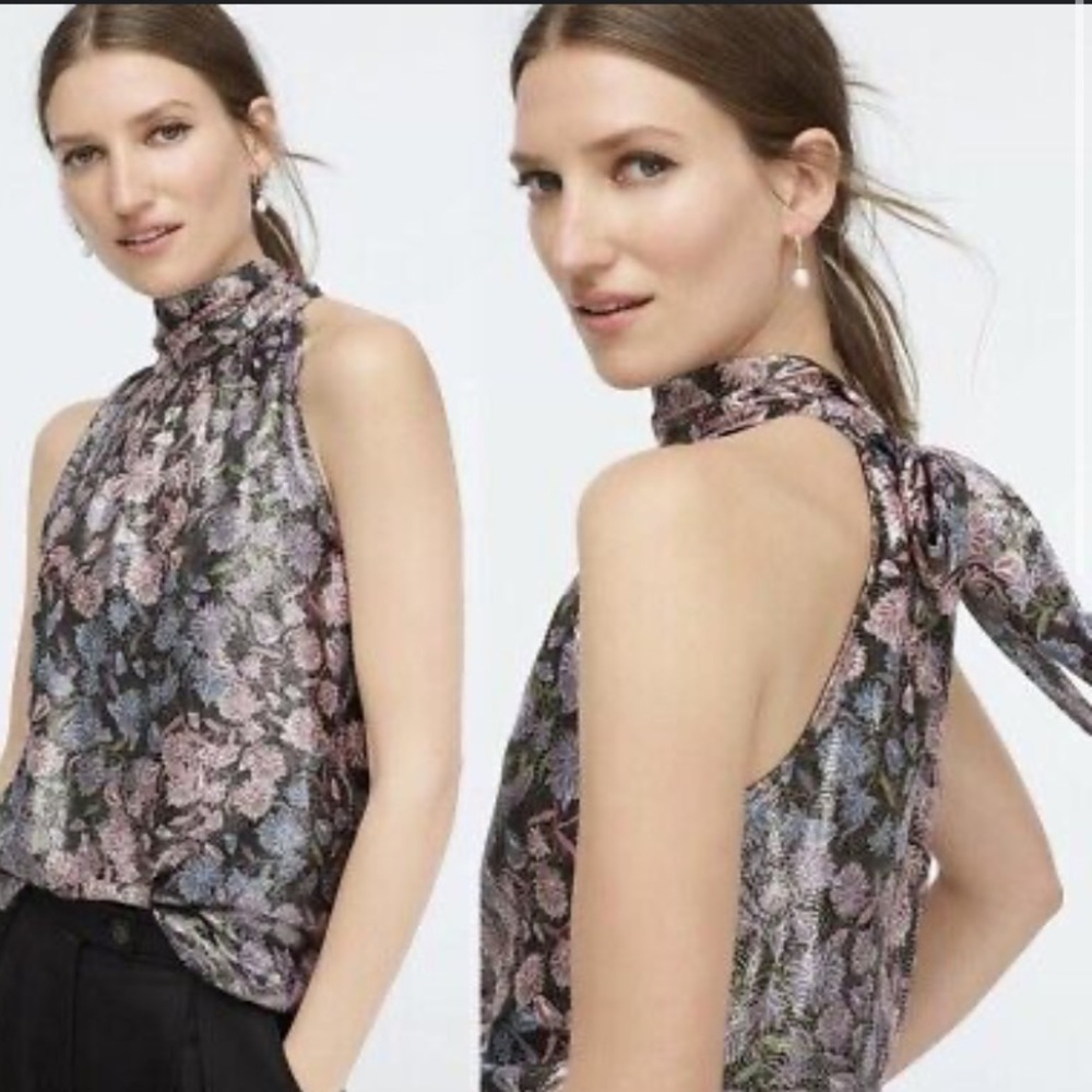- NWOT JCREW Collection halter top with tie back size XL